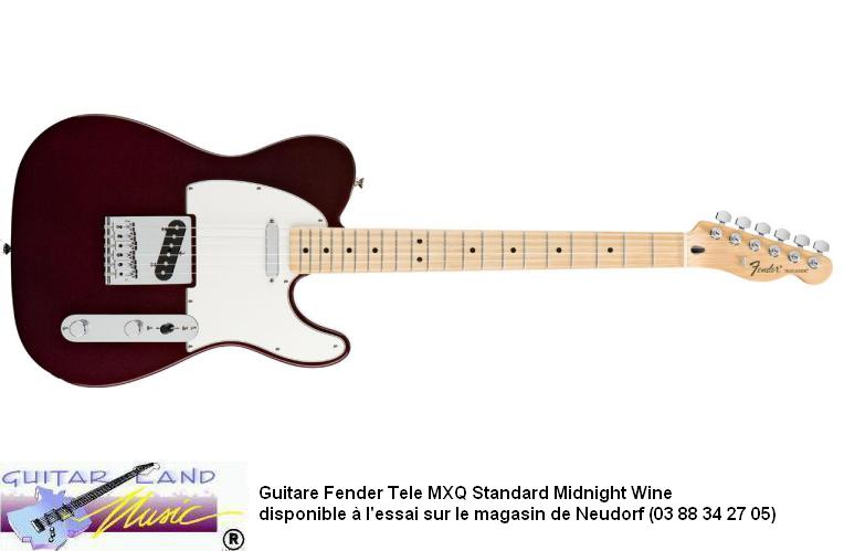 Guitare Fender MXQ Tele Standard Midnight Wine